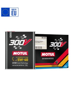 MOTUL 300V Competition 5W-40 - Car Racing Motor Oil - 100% Synthetic Oil (10x2L) - Imported from Europe  - Image 1