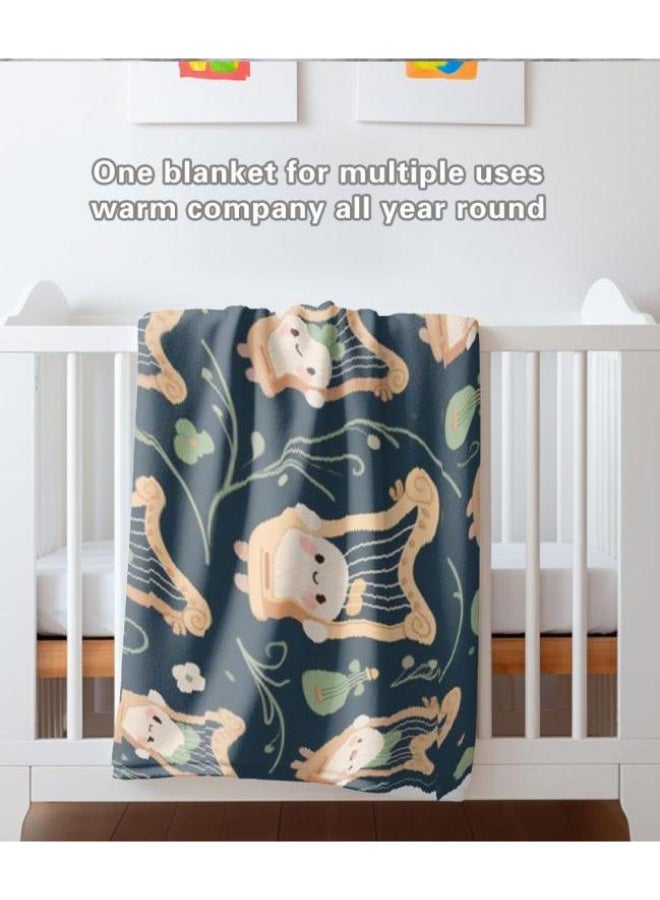 general Baby and children's cartoon flannel thin blanket (warm and comfortable, suitable for sleep, game use) 70cm*100cm - Image 1