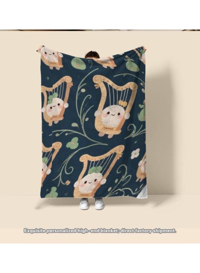 general Baby and children's cartoon flannel thin blanket (warm and comfortable, suitable for sleep, game use) 70cm*100cm - Image 2