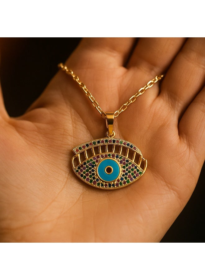3Diamonds 3DIAMONDS Women's Gold-Plated Necklace with Crystal Pendant – Elegant & Spiritual Design  - Image 4