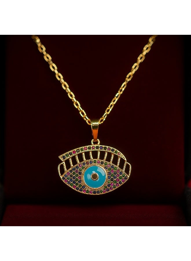 3Diamonds 3DIAMONDS Women's Gold-Plated Necklace with Crystal Pendant – Elegant & Spiritual Design  - Image 2