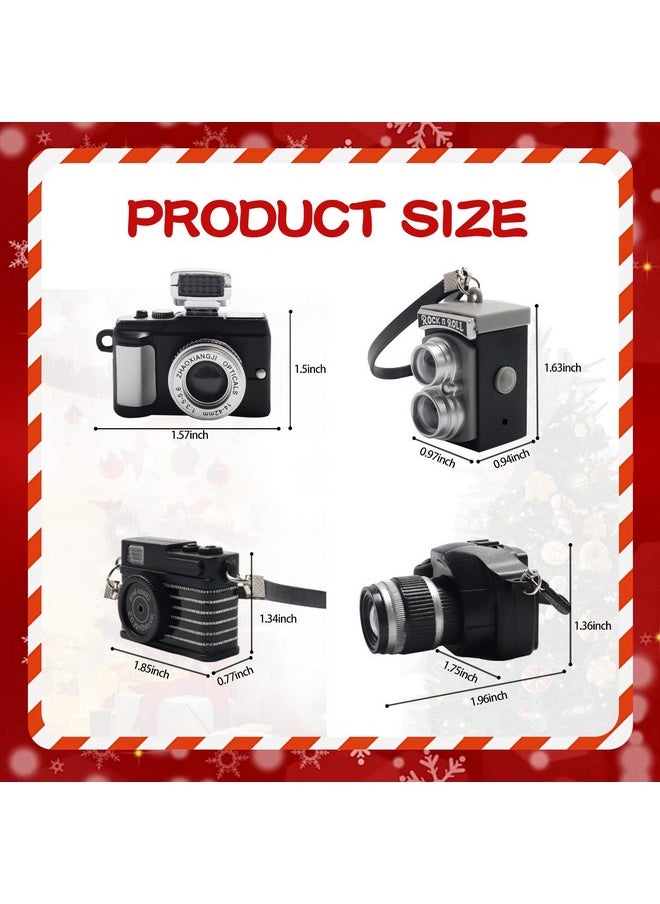 Bbiamsleep 4 Pcs Miniature Camera 1:4 Scale Mini SLR Camera Prop Mini Camera Ornament Vintage Camera Model Digital SLR Camera Mini Decoration Accessories Photography Props  - Image 2
