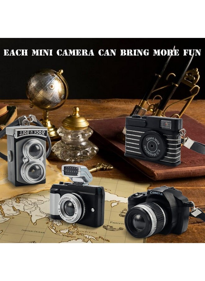 Bbiamsleep 4 Pcs Miniature Camera 1:4 Scale Mini SLR Camera Prop Mini Camera Ornament Vintage Camera Model Digital SLR Camera Mini Decoration Accessories Photography Props  - Image 5