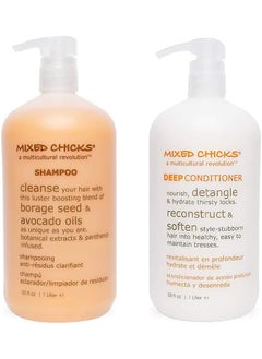 Mixed Chicks Mixed Chicks Gentle Clarifying Shampoo Detangling Deep Conditioner 33 fl oz Each 