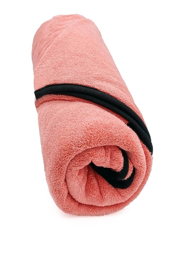 SOFTSPUN Microfiber Wipes Large Baby Towel 2pc Peach Colour! Ultra Absorbent Super Soft & Comfortable Quick Drying for Men & Women Daily Use Extra Large Size Unisex.… - Image 2