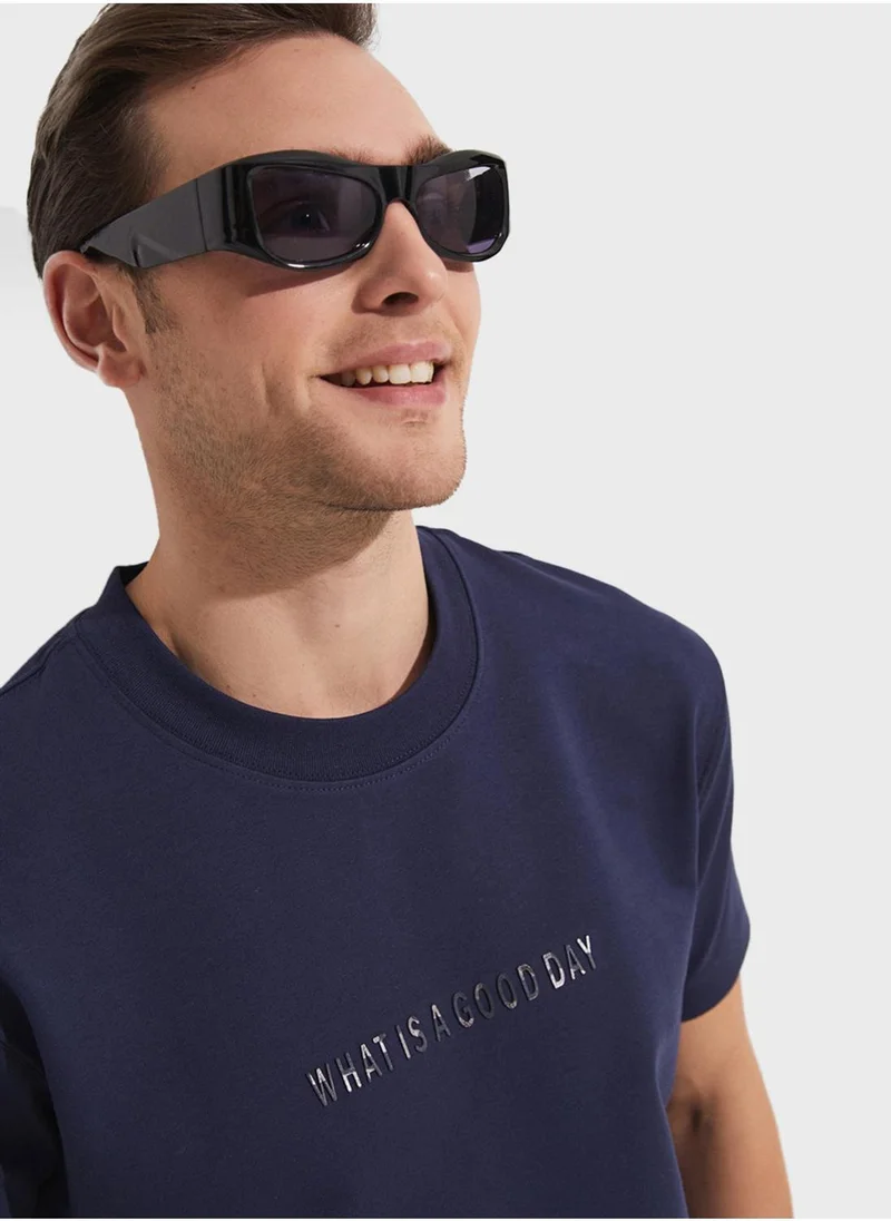 JUNE Printed Crew Neck T-Shirt