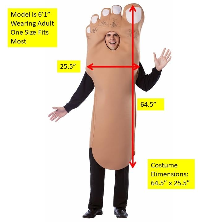 Rasta Imposta mens Big Foot Adult Sized Costumes, Tan, One Size US - Image 4
