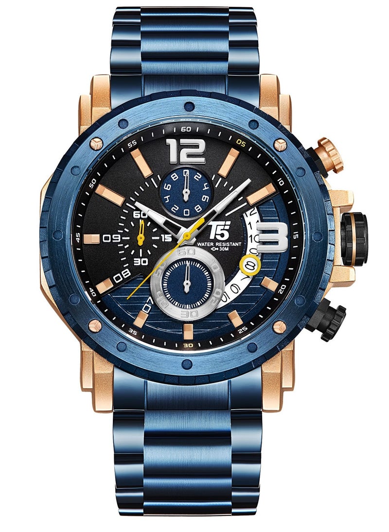 T5 - T5 Men's Chronograph Stainless Steel Watch - Image 1