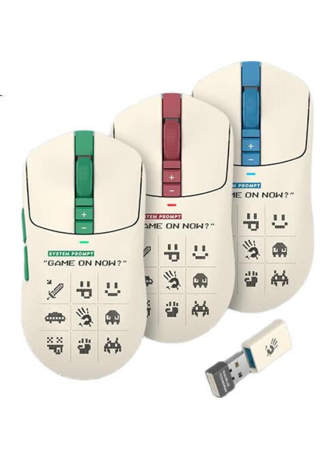 A4TECH A4Tech Rm65Ultra Large Hand Wired/Wireless Dual Mode Gaming Mouse Lightweight Fps Chicken Eating Cs Striking Cf Blood Hand Ghost Charging E-Sports Mouse Pixel War Green - Image 2