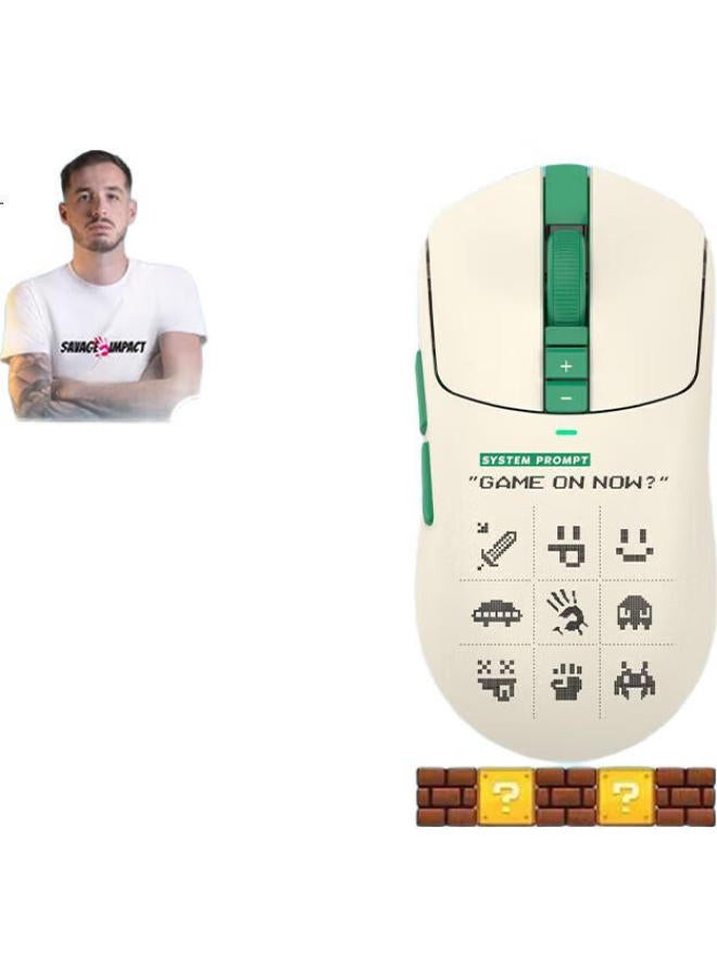 A4TECH A4Tech Rm65Ultra Large Hand Wired/Wireless Dual Mode Gaming Mouse Lightweight Fps Chicken Eating Cs Striking Cf Blood Hand Ghost Charging E-Sports Mouse Pixel War Green - Image 3