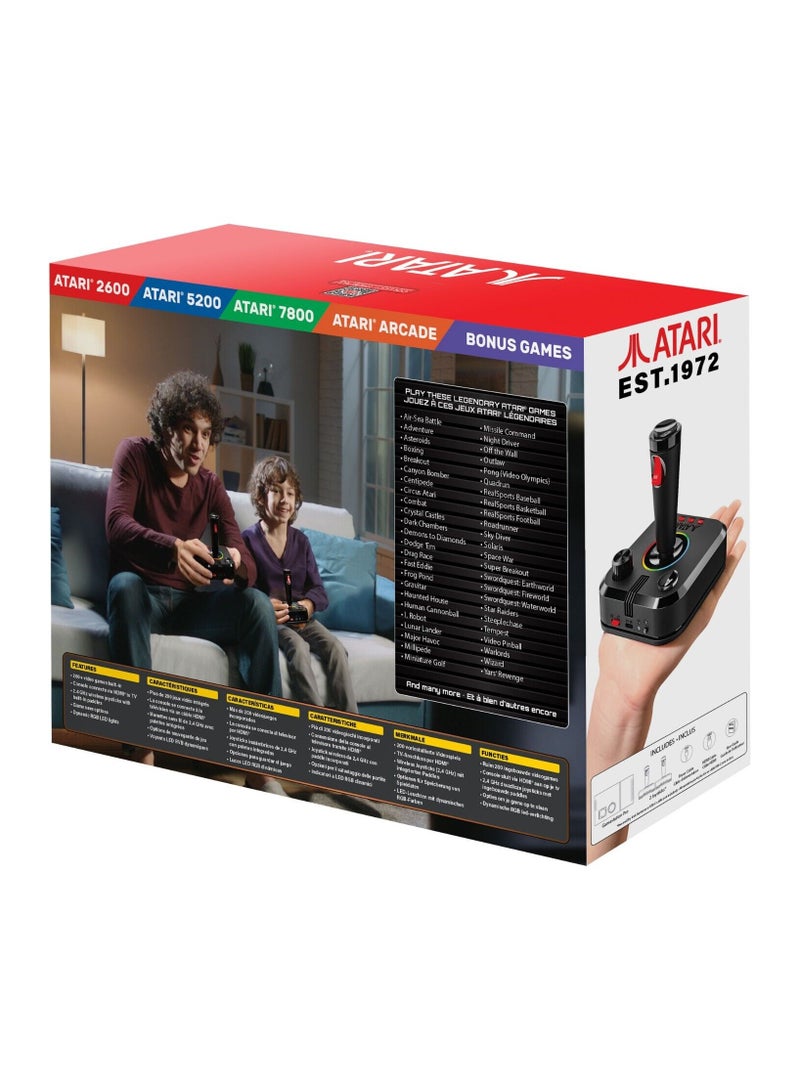 ماي أركيد وحدة تحكم ألعاب الفيديو Atari Game Station Pro مع 2 عصا تحكم لاسلكية، أكثر من 200 لعبة متضمنة، نظام ألعاب فيديو قديم، HDMI RGB LED، مرخصة رسميًا - Image 4