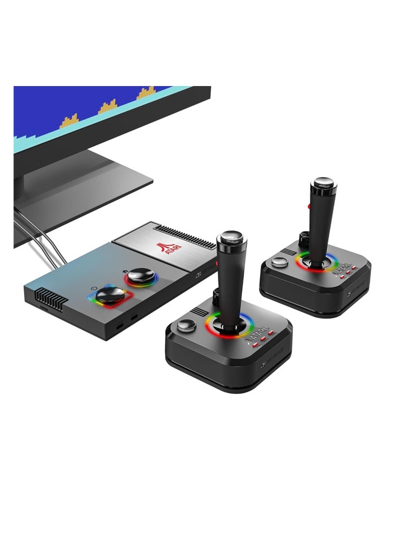 ماي أركيد وحدة تحكم ألعاب الفيديو Atari Game Station Pro مع 2 عصا تحكم لاسلكية، أكثر من 200 لعبة متضمنة، نظام ألعاب فيديو قديم، HDMI RGB LED، مرخصة رسميًا - Image 5