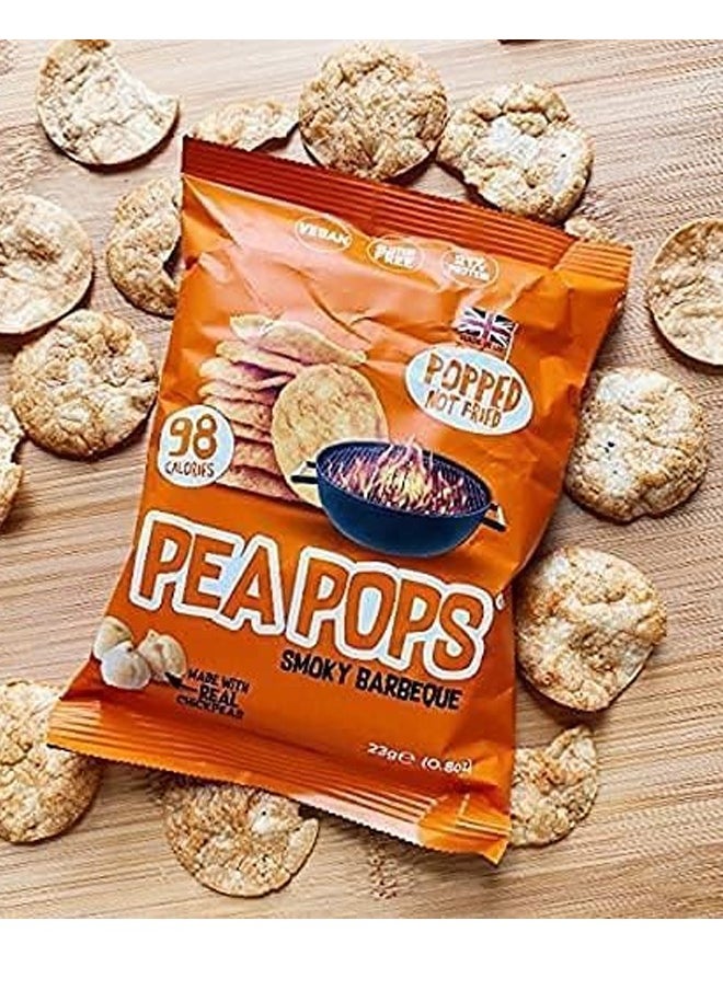 Food Factor - Pea Pops Healthy Protein Chips Delicious Chikpea Crisps 20% Protein Less Fat, Low Calorie Popped (Not Fried) 23g Smokey BBQ - Image 1