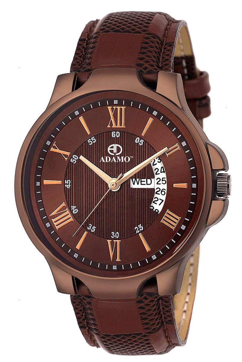 ADAMO Legacy (Day & Date) Men's Wrist Watch A829BR04 - Image 1
