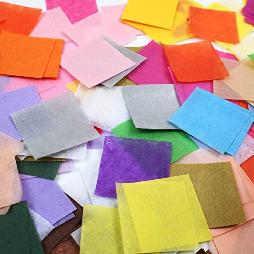 Simetufy 5400 Pcs 1 Inch Tissue Paper Squares, 36 Assorted Colors for Crafts, Art Rainbow Bulk for Mother's Day, Projects, Collage, Suncatchers, Scrapbooking - Non Bleeding - Image 5