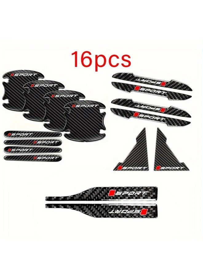 16pcs Car Accessories Anti Collision Strip Protective Film For Door Edge Mirror - Image 1
