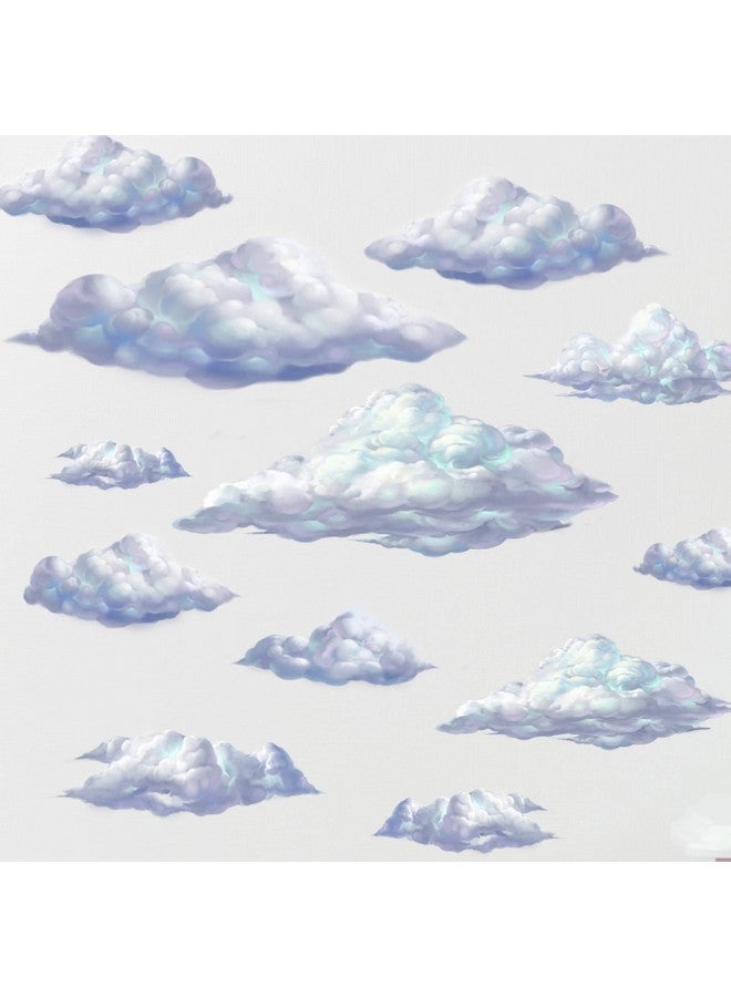 Create-A-Mural Sky Cloud Wall Decals Beautiful Cloud Wall Stickers Girls Wall Art Stickers for Bedroom Peel and Stick Kids Room Decor Nursery Toddler Teen Decorations Playroom Birthday Gift - Image 1