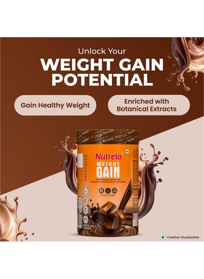 Nutrela Weight Gainer | 500g Chocolate Flavour (Pack of 3)| High-Calorie Mass Gainer with Vitamins & Khandsari Sugar | Ideal for Men & Women - Image 4