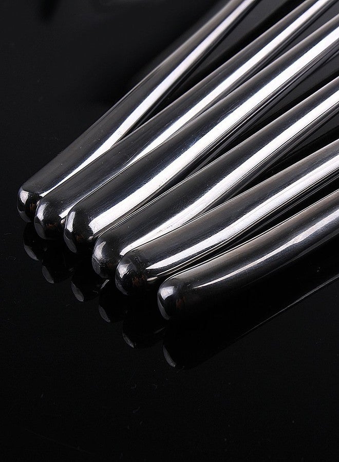 MXXGMYJ Korean Stainless Steel Rice Soup Iced Tea Spoon Coffee Spoon Cold Drink Spoon Fruit Juice Long Ice Scoop Long handle Great Circle 6Pcs - Image 4