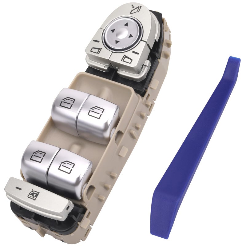 Obaee Master Power Window Switch Front Driver Side for MercedesBenz CClass GLC 20152018 Replace A2059056811 CreamColor