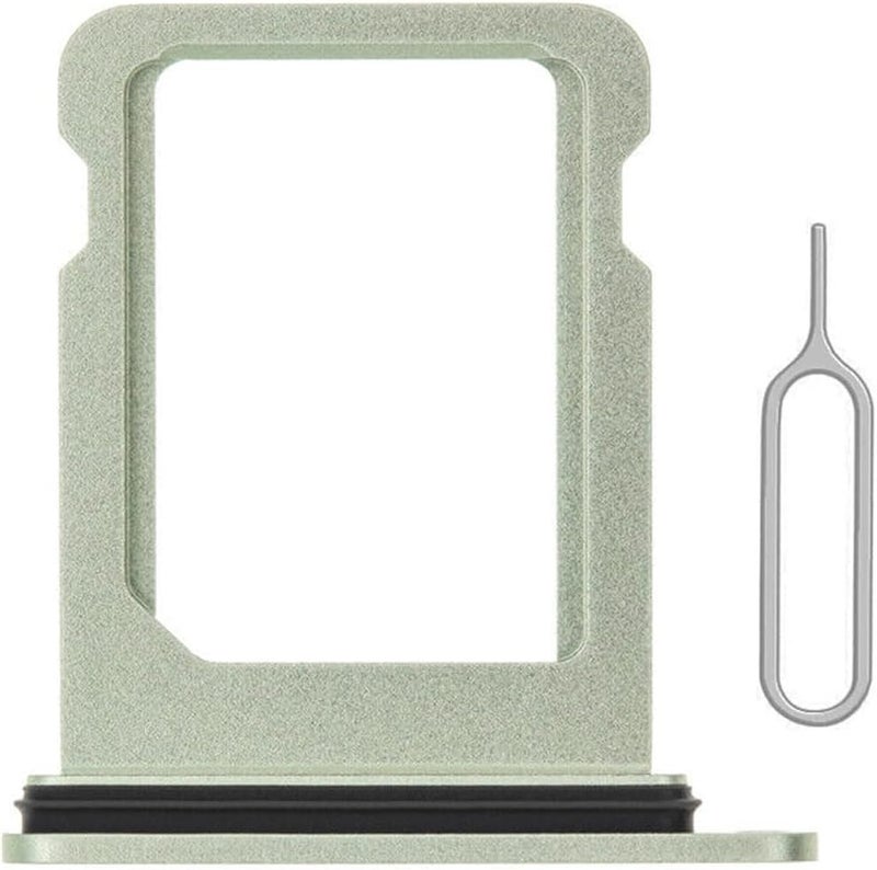 Perzework SIM Card Tray Holder Slot Replacement for iPhone 13 (Green) with Waterproof Rubber Ring and Eject Pin (Single Sim Version) - Image 1