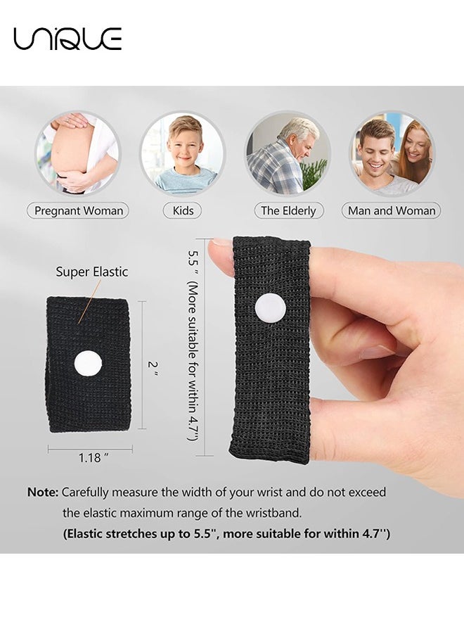 Unique 2 Pairs Motion Sickness Bands/Acupressure Nausea Wristband for Nausea,Sea Sickness Wristbands for Natural Relief of Morning Sickness,Dizziness, Motion Sickness(Car, Sea, Flying Travel Sickness)  - Image 2