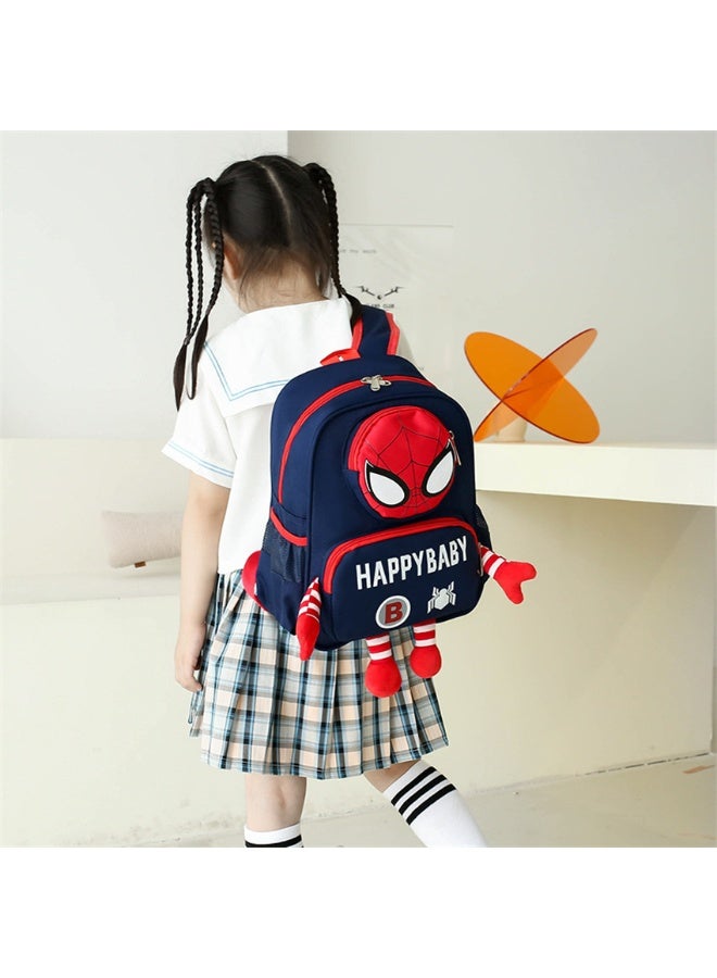 Kids Spiderman Backpack, 3D Marvel Heroes School Bag Kids Bag for Boys Girls, 3-9 Years Old (8915, Deep Blue) - Image 2