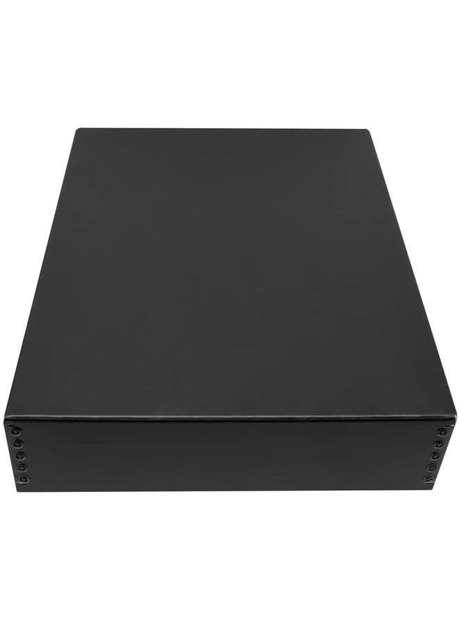 Lineco 11x14 Black Museum Archival Storage Box, Drop Front Design, 11 1/2 x 15 x 3 in. Acid-Free with Metal Edge. Protects Picture Longevity, Organize Photos or Documents, Crafts, DIY.  - Image 1