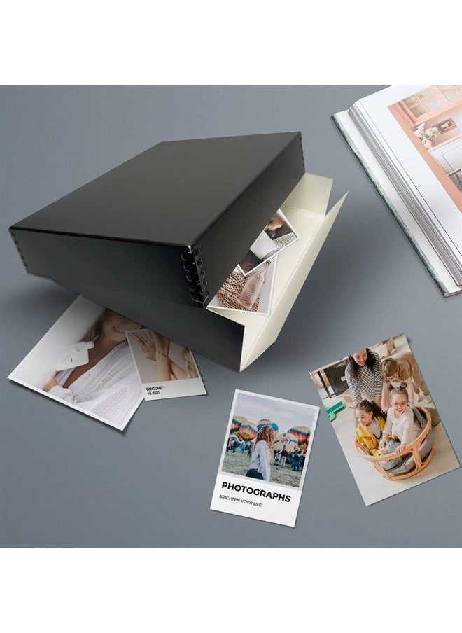 Lineco - 11x14 Black Museum Archival Storage Box, Drop Front Design, 11 1/2 x 15 x 3 in. Acid-Free with Metal Edge. Protects Picture Longevity, Organize Photos or Documents, Crafts, DIY. - Image 1