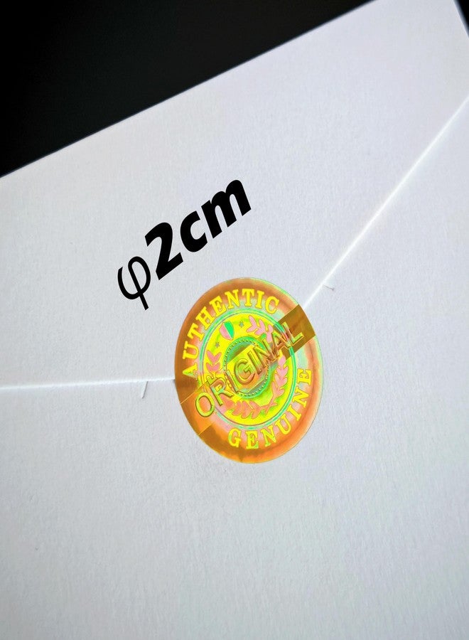 ILMBVM 500pcs per roll Tamper Proof Hologram Stickers Security Seal Label Sticker Original Genuine Product Sticker(0.8inch,Rolled,Gold) - Image 4