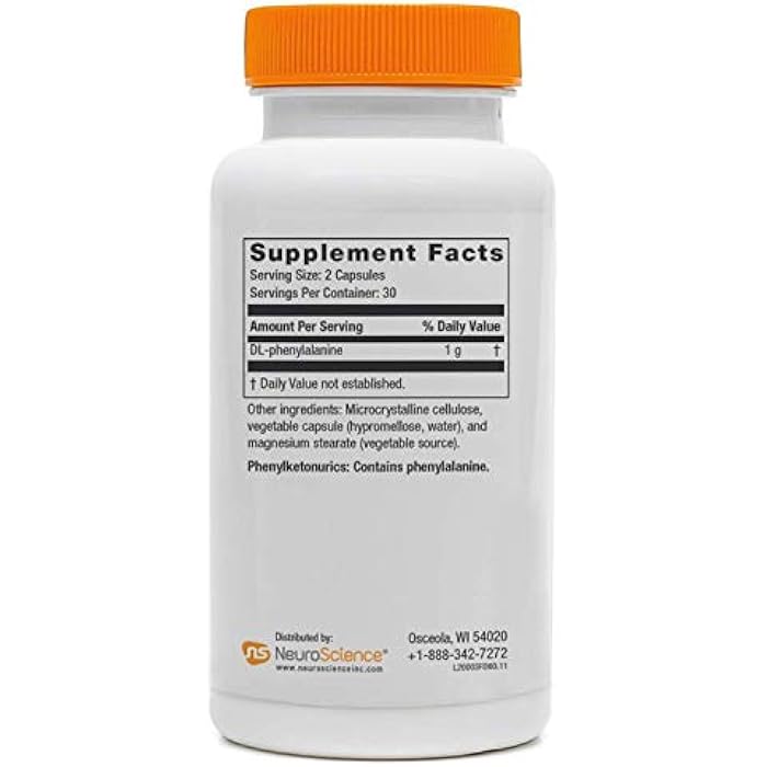 NeuroScience Focus DL Brain Supplements for Memory and Focus Support - Targeted Brain Health Supplements with 500mg of Amino Acid DL-phenylalanine - Support Attention & Productivity (60 Capsules) - Image 2