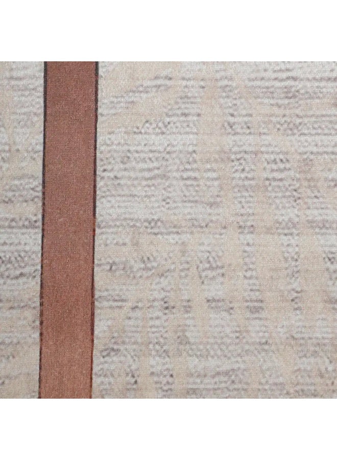 دواسة باب قطيفة بظهر دوتس، 50×70 سم، 350 جرام تقريبا - بني بيج - Image 3