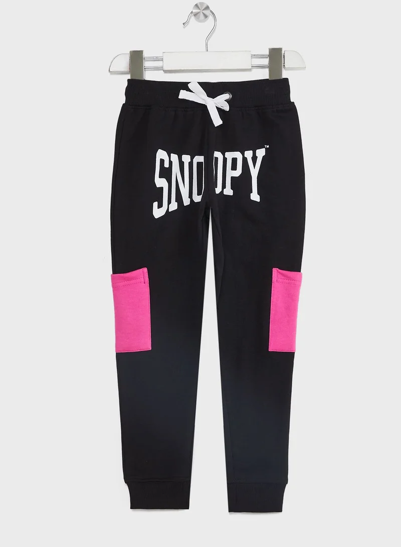 Peanuts Private Label Peanuts Snoopy Girls Colorblock Hoodie And Jogger Set