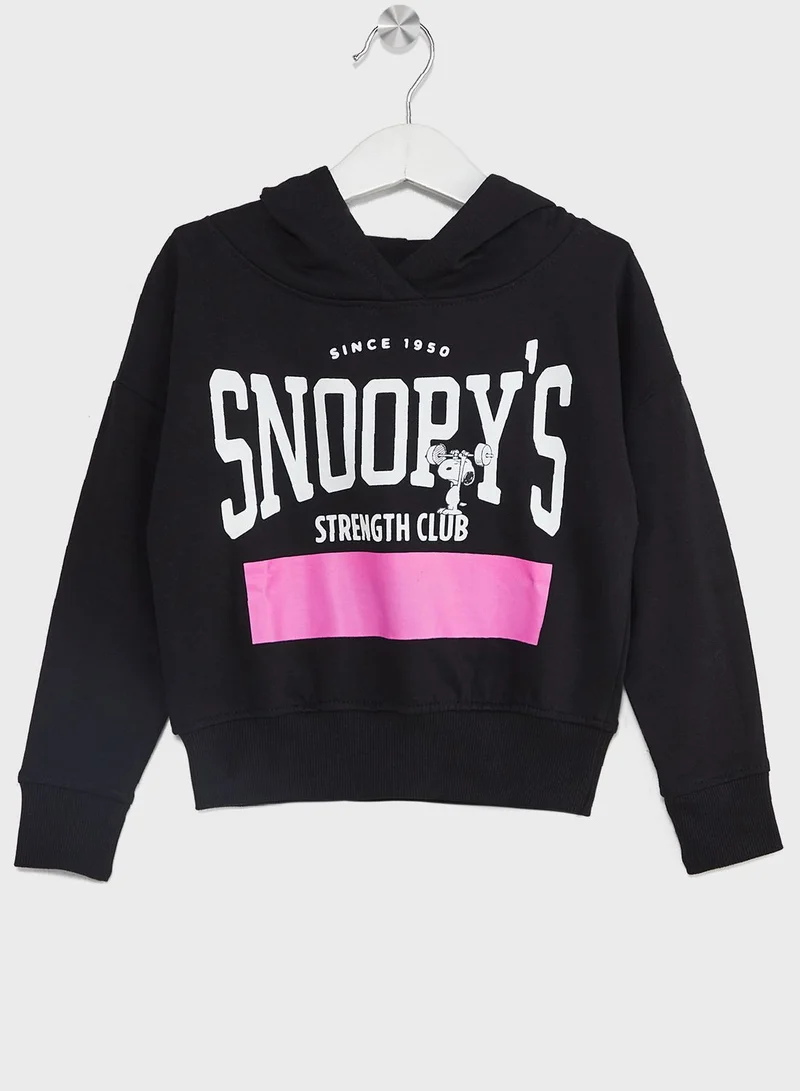 Peanuts Private Label Peanuts Snoopy Girls Colorblock Hoodie And Jogger Set