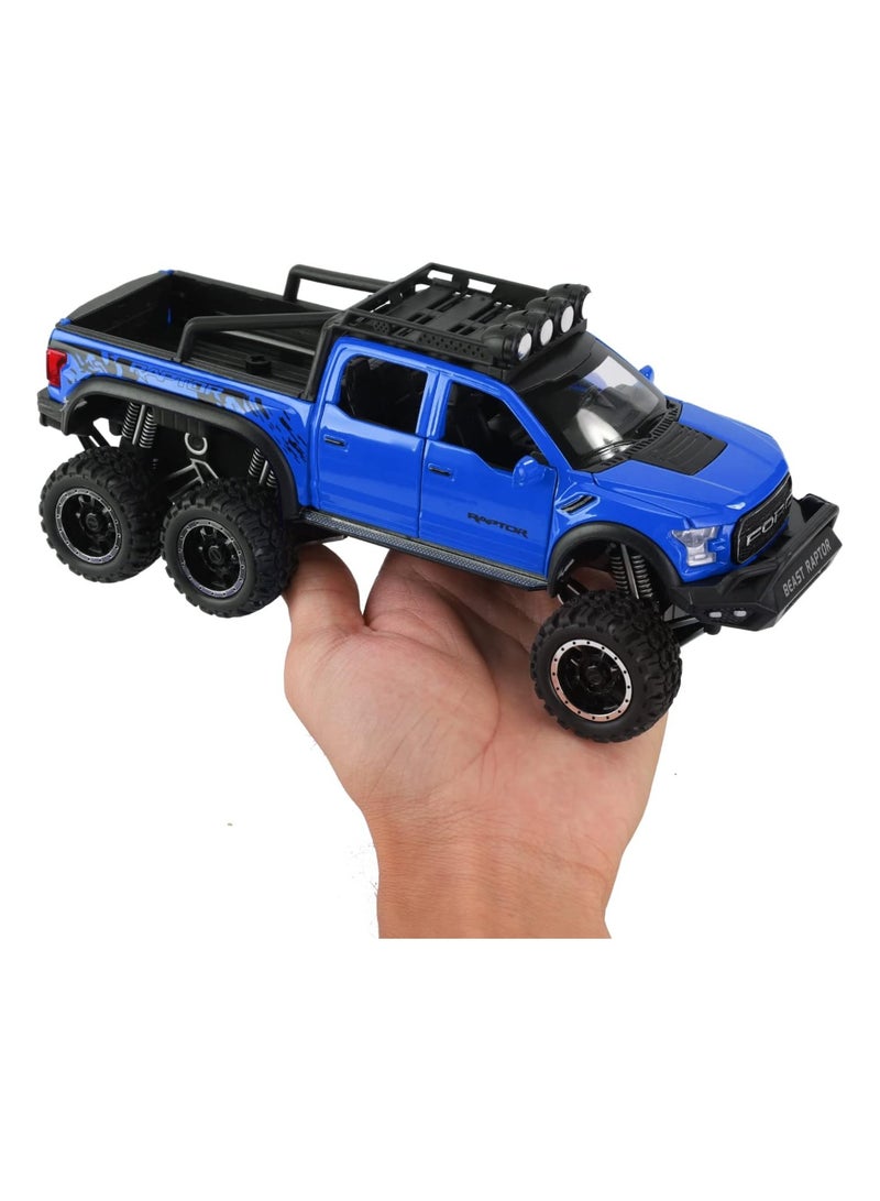 Dexo Simulation of Ford Raptor Pickup Truck F150 six-Wheel (Length 8.6 inch) Metal die-cast Model car Sound and Light with Motorcycle Toy car 3 4 5 6 7 8 9 10 11 12 Year Old boy Toy - Image 5