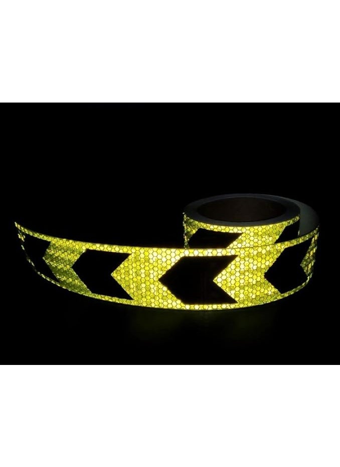 Duravel - Yellow And Black Arrow Car Reflective Stickers, Reflective Tape - Image 1