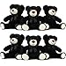 Aoriher 6 Pieces 10 Inch Black Bear Bulk Stuffed Animal Baby Shower Soft Cute Bear Plush Toys Sleeping and Playing Baby Shower Birthday Party Favor Decorations - Image 2