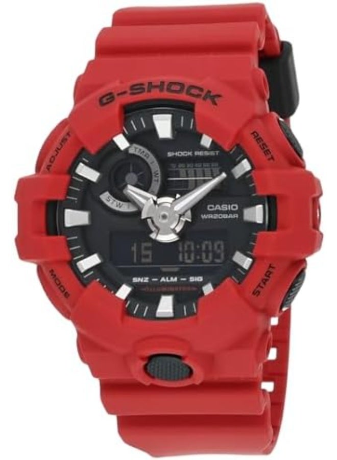 Casio G-Shock Men's Ana-Digital Dial Resin Band And Watch - GA-700-4ADR - Image 1