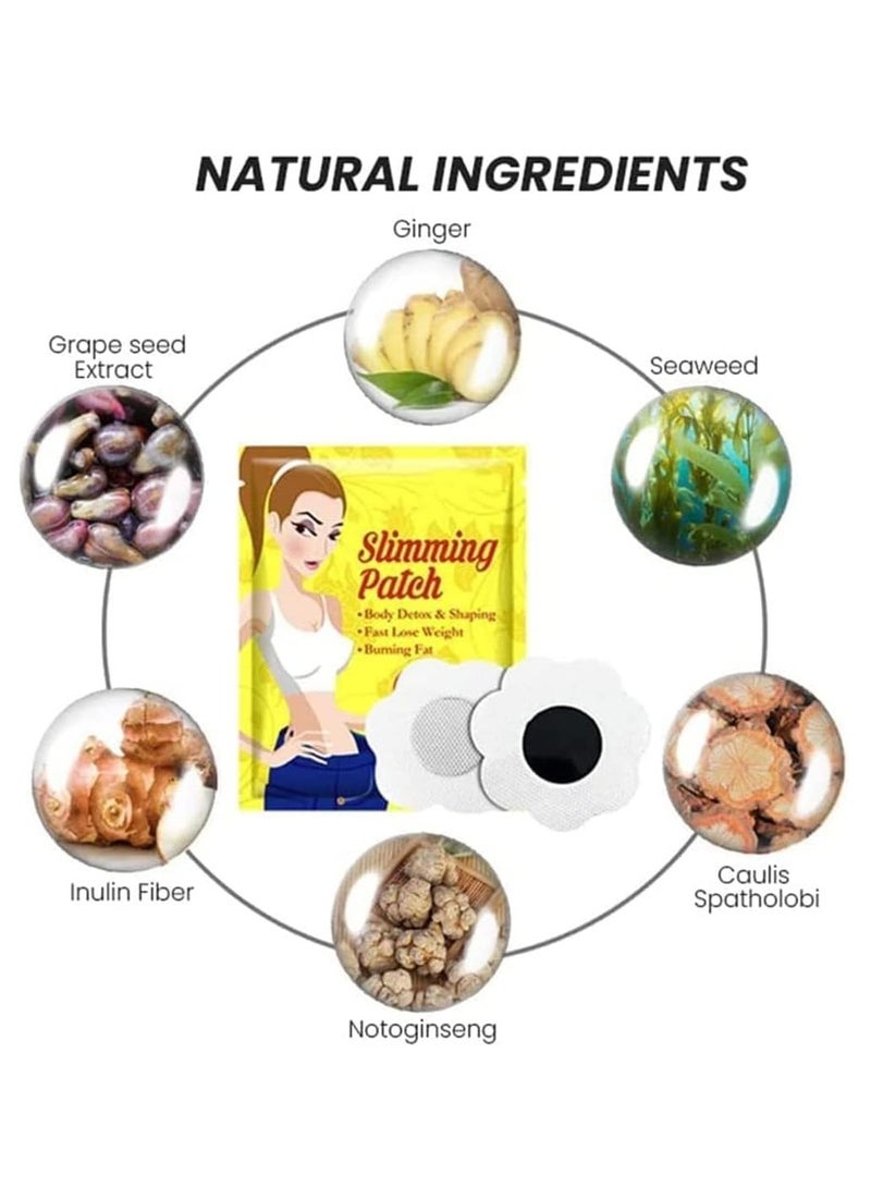 KanyeHB لصقة ديتوكس عشبية لحجب الدهون والكربوهيدرات، لصقات فعالة لتخفيف الوزن في البطن، لصقة سريعة لحرق دهون البطن وزيادة معدل الأيض لتقليل الوزن - Image 2