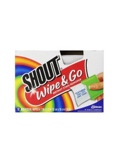 Shout Wipe & Go Instant Stain Remover 12 Pouches