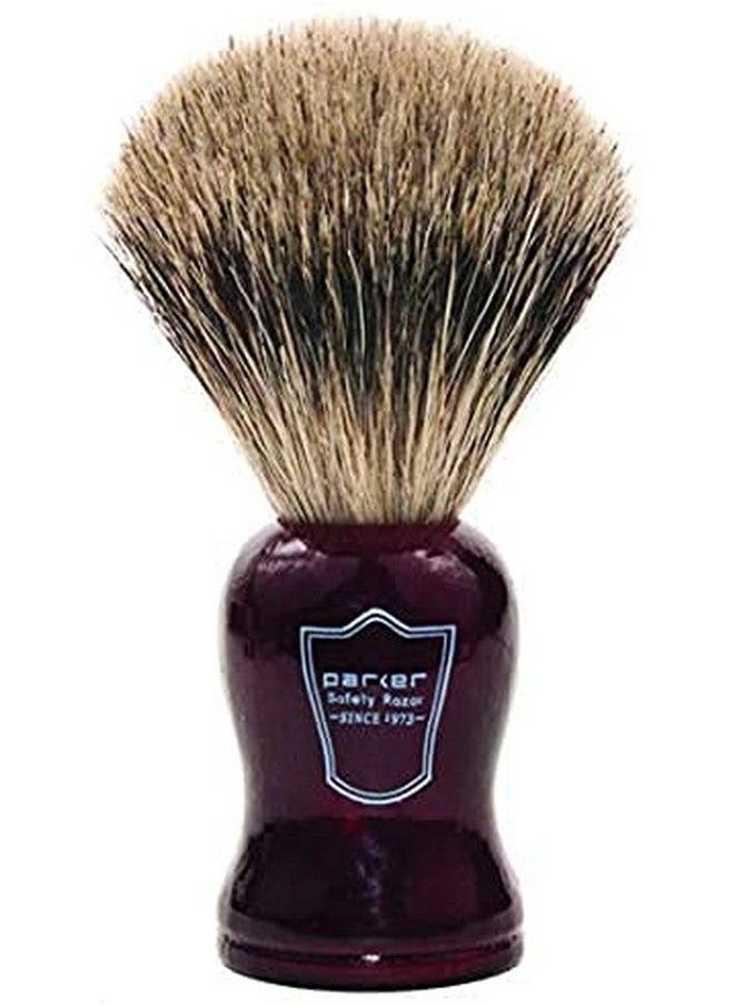 Parker Safety Razor - Premium Handmade"Long Loft" 3Band Pure Badger Bristle Shaving Brush With Rosewood Handle Brush Stand Included - Image 1