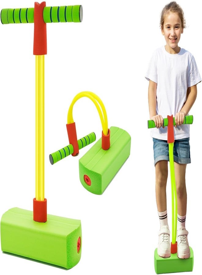 AAOVEFOX Kids Crazy Pogo Jumper Fun and Safe Pogo Stick for Toddlers, Bouncing Toy for Ages 10 Years, Durable Foam Bungee Jumping Stick. Best Gift for Kids. (Green) - Image 5
