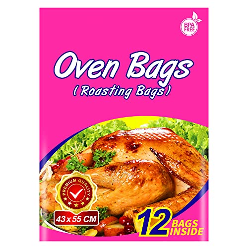 OOFLAYE 12Counts Oven Bags Turkey Size Large Size Turkey Oven Roasting Bags forTurkey Meats Chicken Fish Vegetables 1722 inch - Image 2