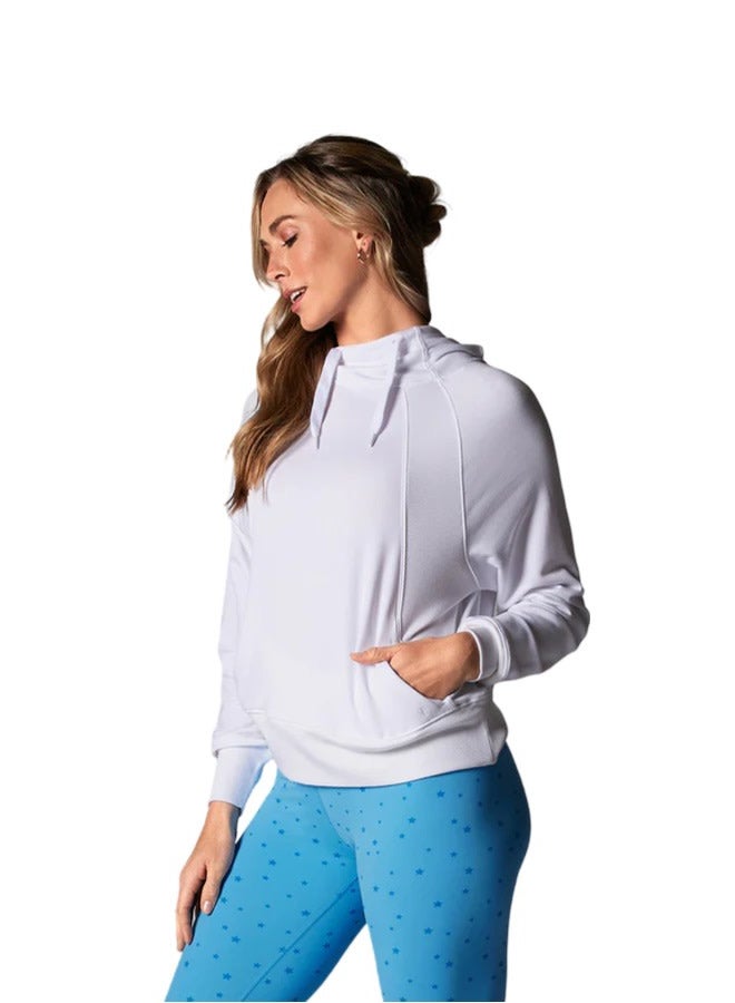 TAVI COZY PANELED HOODIE WHITE - Image 2