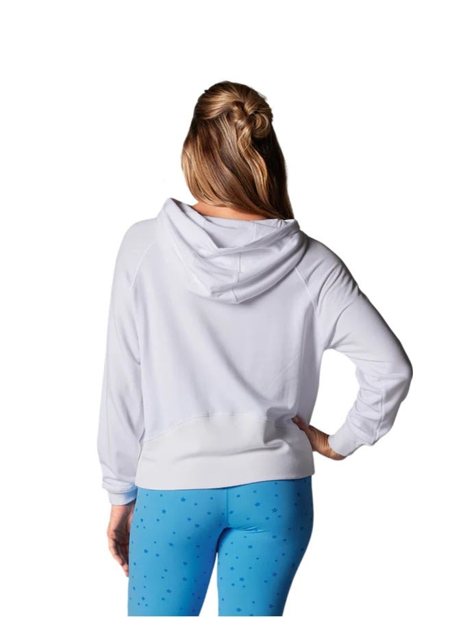 TAVI COZY PANELED HOODIE WHITE - Image 3