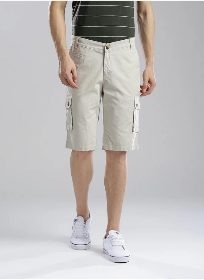 Hubberholme Light Grey Shorts For Men