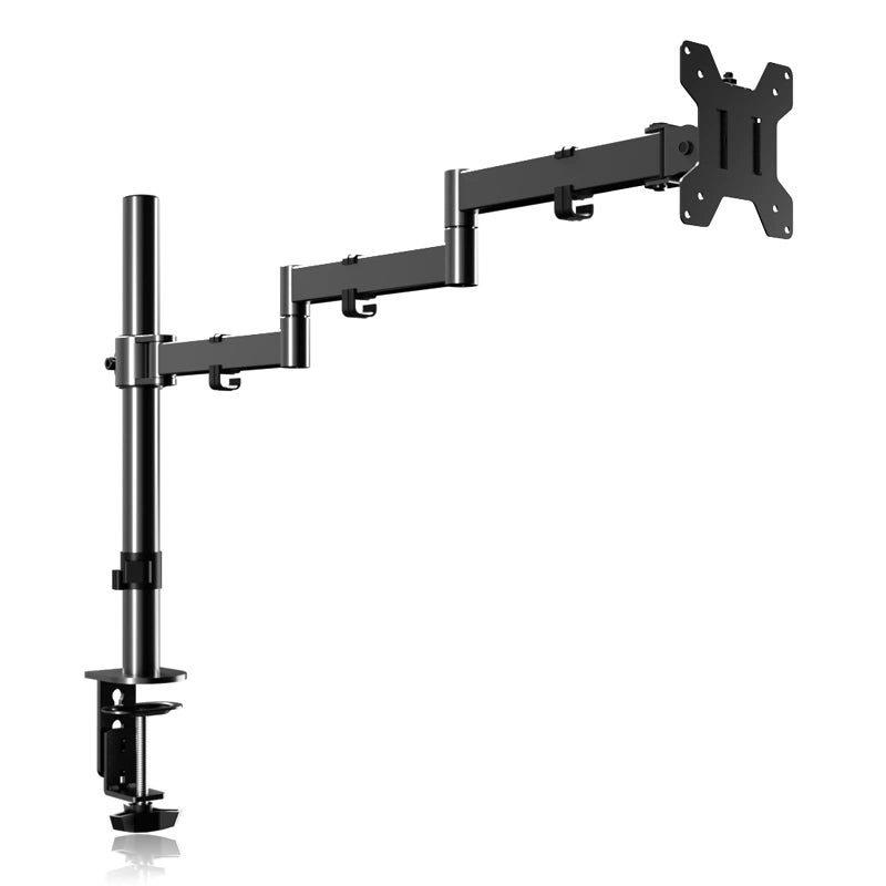 Pholiten Single Long Monitor Stand, 13 to 32 inch Computer Monitor Desk Mount, Extra Long Adjustable Monitor Arm, VESA Stand for 1 Screen, Max VESA 100x100, Single Monitor Mount, Long Monitor Arm MD9431 - Image 1