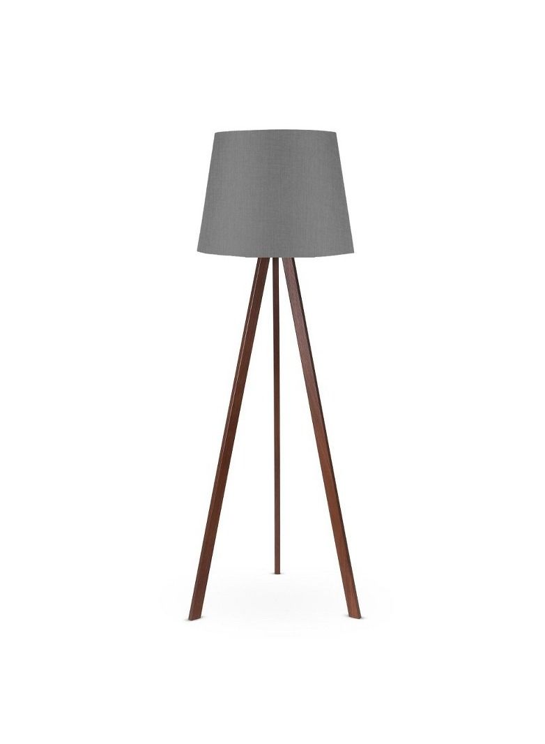 Home Gallery Modern Floor Lamp Wood 3 legs gray - Image 2