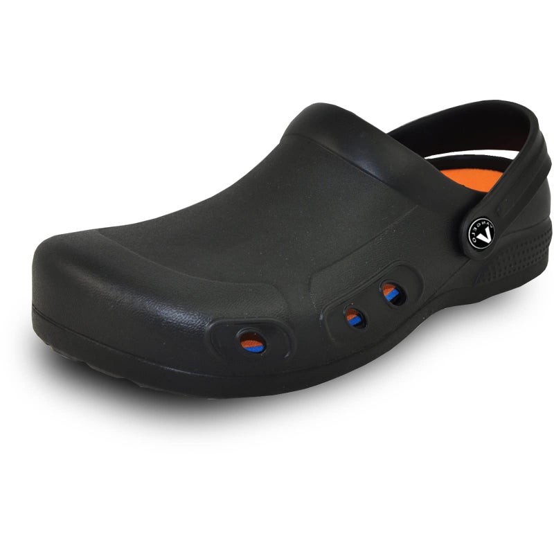 VANGELO Professional Slip Resistant Clog Waterproof Men Work Shoe Nurse Chef Shoe Ritz Black Men Size 4 - Image 2