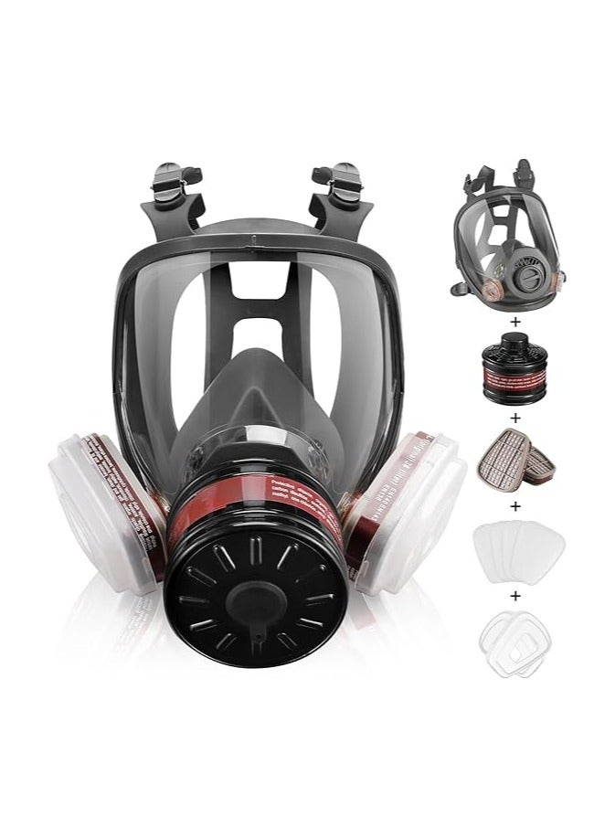PINZY Reusable full face survival mask with activated carbon filter - Image 1